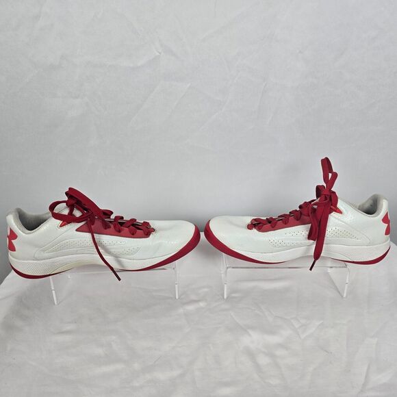 Under Armour Athletic Shoe Men's Size 12.5 White Red # 1238492-103 Micro G - Picture 8 of 15
